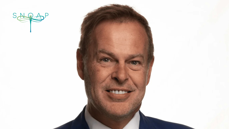 **Alt text:** `Peter Jones smiling, wearing a navy blazer, with the SNOAP logo in the top left corner.`