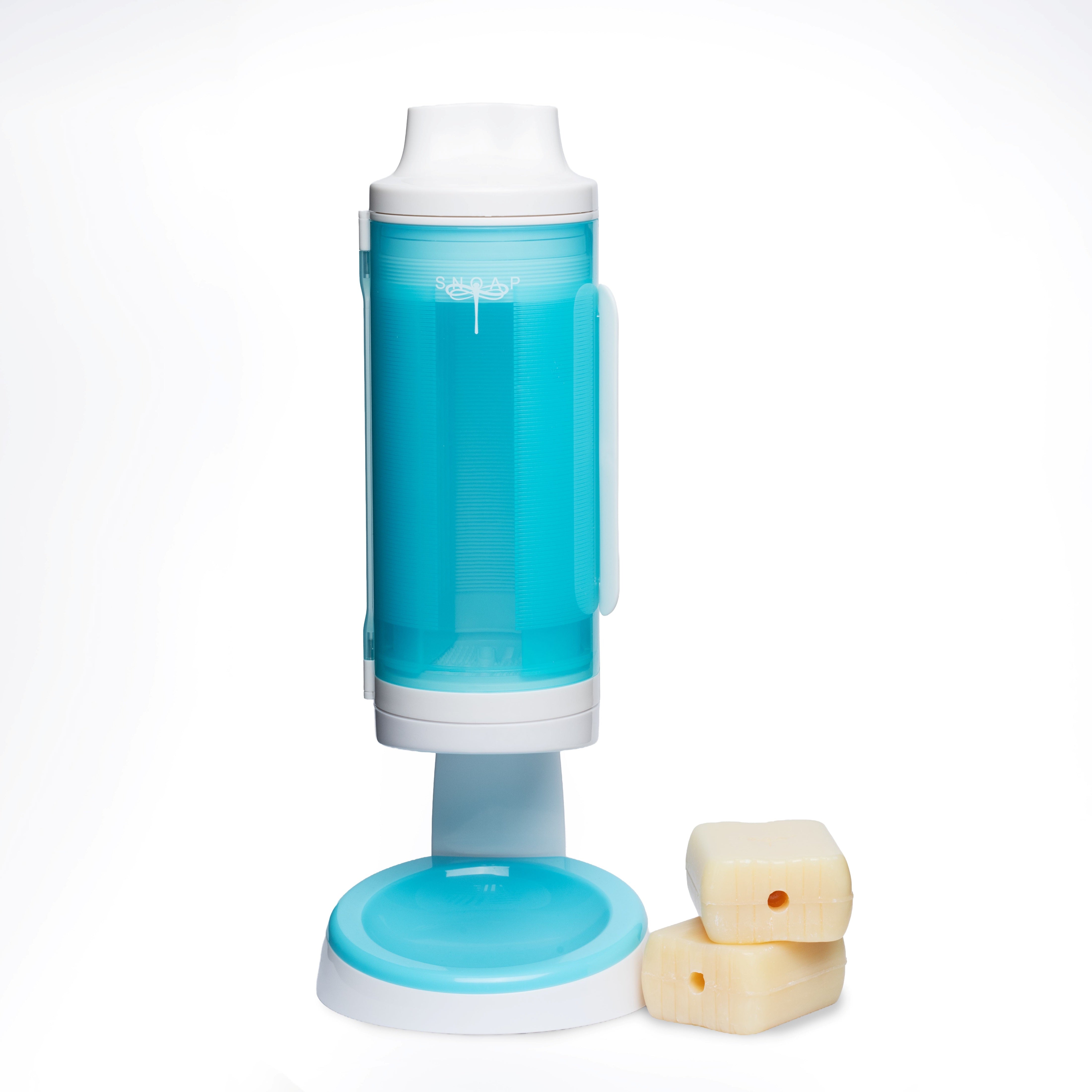 Countertop Refillable Soap Dispenser with 2 Soap Bars