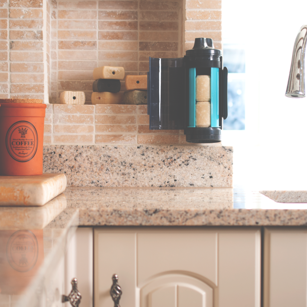 SNOAP Soap Dispenser with Wall Mount & 2 Soaps