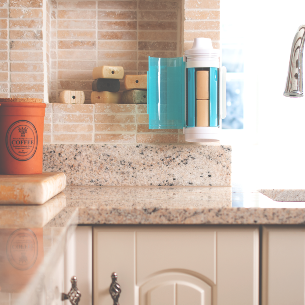 SNOAP Soap Dispenser with Wall Mount & 2 Soaps