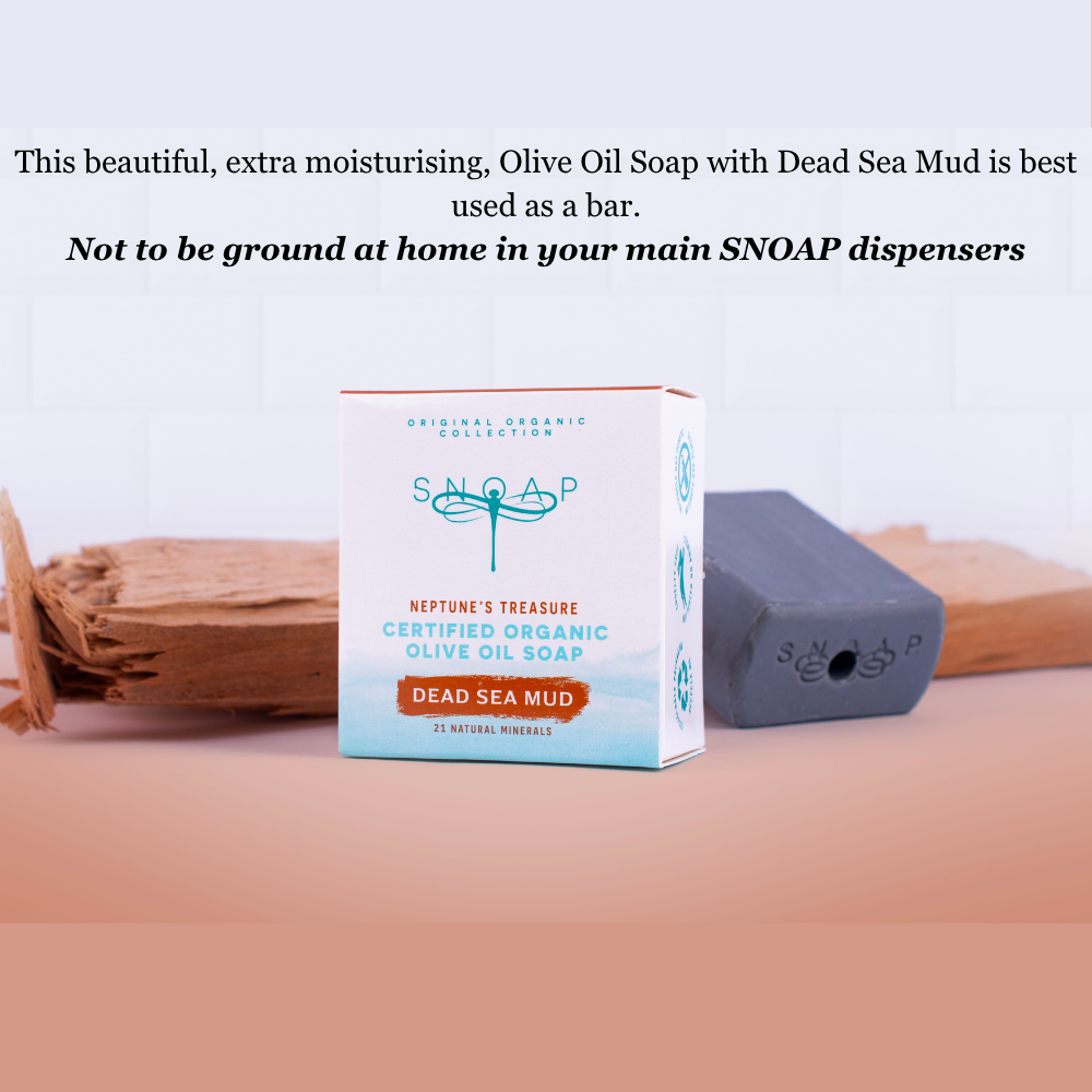 Organic olive oil soap — Neptune’s Treasure. Dead Sea Mud with 21 natural minerals