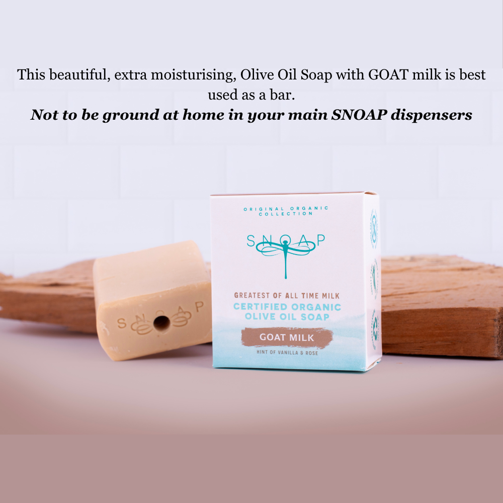 Organic olive oil soap — GOAT Milk with a hint of Rose.