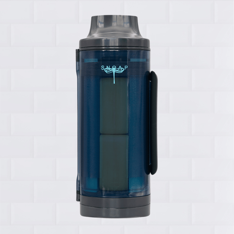 SNOAP Dispenser in Anthracite Grey on a plain white background