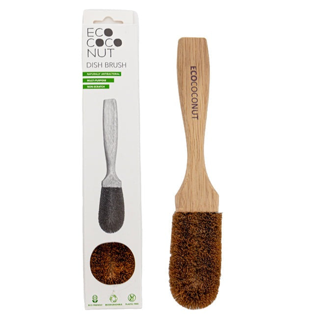 Eco Coconut hair cleaning brush with long handle