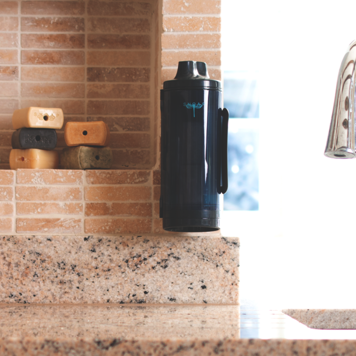 SNOAP Soap Dispenser with Wall Mount & 2 Soaps